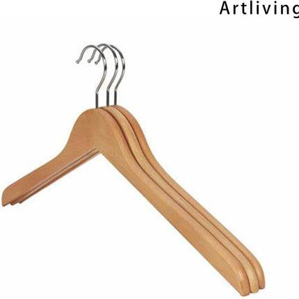 Wooden Coat Hangers, Set of 3.