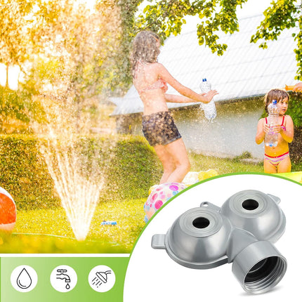 2 Pcs Circle Pattern Twin Spot Sprinkler Metal Lawn Garden Rotating Water Spray Sprinkler 360 Degree for Lawn Yard, Silver.