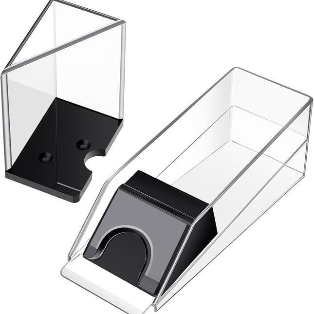 Blackjack Shoe and Discard Tray Clear Acrylic Blackjack Dealing Shoe Card Dispenser for Playing Cards Discard Holder Trays for Game Poker Accessories(6 Deck).