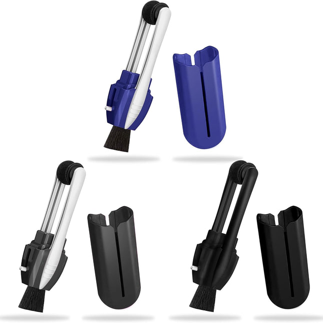 Portable Microfiber Eyeglass Cleaner (3 Count), Efficient and Durable Carbon Microfiber Technology, Lens Cleaner with Carbon Microfiber Tech and Mini Sunglasses Brush Cleaning Tool.