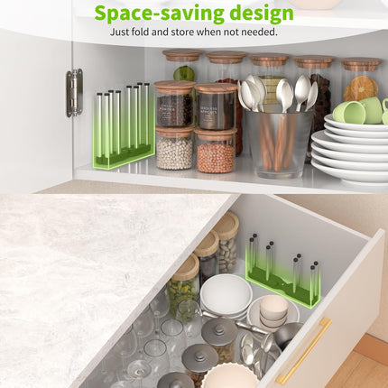 Retractable Bottle Drying Rack, Foldable Baby Bottle Drying Rack, Collapsible Draining Rack for Reusable Bag, Cutting Board, Mason Jars, Mugs, Glass, Cup, and Sports Bottle.