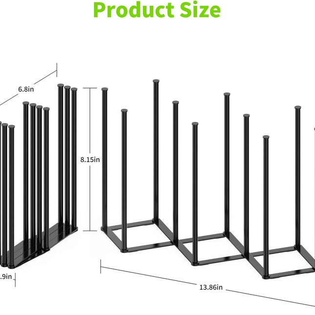 Collapsible Bottle Drying Rack, Foldable Baby Bottle Drying Rack, Portable Drainer Stand Holder for Water Bottles, Cup, Reusable Silicone Bag, Cutting Board (Black).