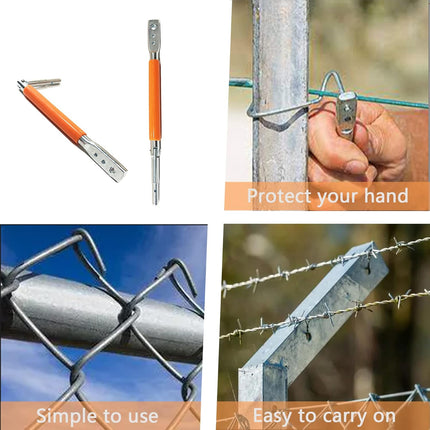 3 Hole Wire Twister Multi-Functional Bender High-tensile Wire Tool Twisting Tool Fencing Tool for Fixing Fence Wire and Wire Clip(Orange).