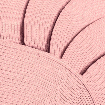 Placemats Set of 6 for Dining Table Washable Woven Non-Slip 18x12 inches Placemat Heat-Resistant Durable Table Mats for Dining Table Easy to Clean(Pink).