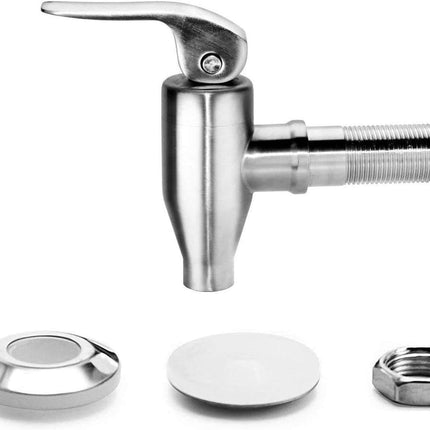 Beverage Dispenser Push Style Spigot,Stainless Steel Polished Finished, Water Dispenser Replacement Faucet, fits Berkey and Gravity Filter systems.