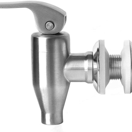 Beverage Dispenser Push Style Spigot,Stainless Steel Polished Finished, Water Dispenser Replacement Faucet, fits Berkey and Gravity Filter systems.