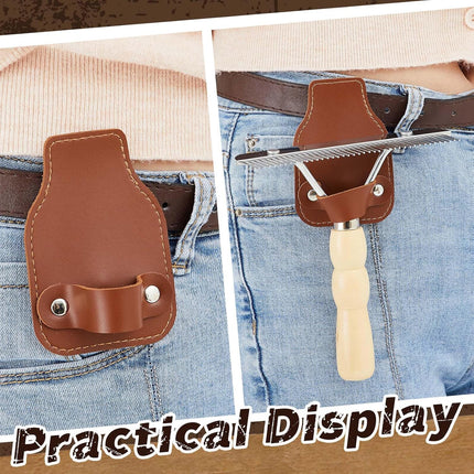 1 Set Cattle Show Comb Brush Holder Livestock Supplies for Cattle Horse Grooming Brush Show Comb with Wood Handle for Cow Livestock Brushes Pet Dog Cattlel Cows Goat Sheep.