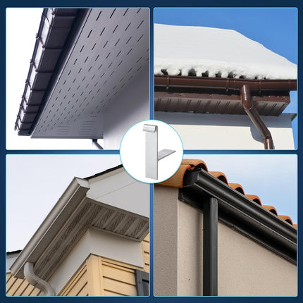 50pcs 5 Inches Aluminum Gutter Wedges for 5 Inch K Style Gutters Use to Level Your When Fascia 4, 5, and 6 inch in Slanted Sloped Application Including Crown Molding (T,Silver Grey).