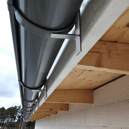 50pcs 5 Inches Aluminum Gutter Wedges for 5 Inch K Style Gutters Use to Level Your When Fascia 4, 5, and 6 inch in Slanted Sloped Application Including Crown Molding (T,Silver Grey).
