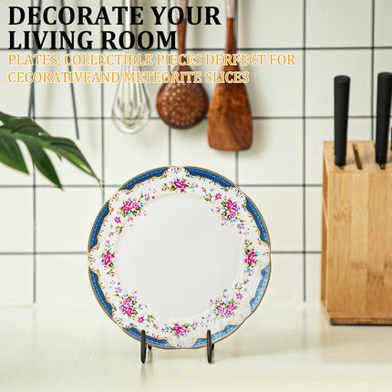 6 Pcs Bowl Display Stands Iron Large Medium Size Dish Display Stand Bowls Holder for Deep Platters and Dishes.