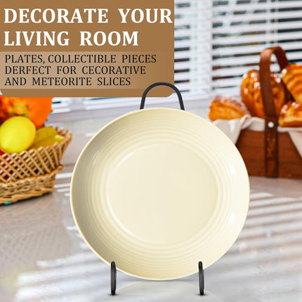 6 Pcs Bowl Display Stands Iron Large Medium Size Dish Display Stand Bowls Holder for Deep Platters and Dishes.