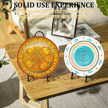 6 Pcs Bowl Display Stands Iron Large Medium Size Dish Display Stand Bowls Holder for Deep Platters and Dishes.