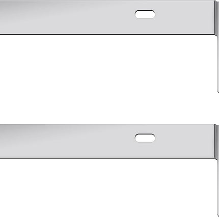 2 Pcs Hawaii State Safety Check Sticker Plate Stainless Steel License Plate Bracket with 15 Degree Angled Long 2 Holes Vertical License Sticker Bracket Mount.