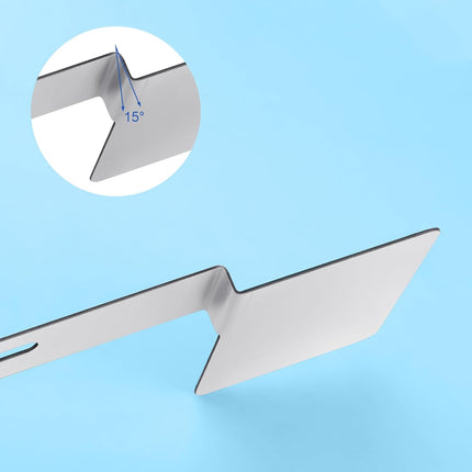 2 Pcs Hawaii State Safety Check Sticker Plate Stainless Steel License Plate Bracket with 15 Degree Angled Long 2 Holes Vertical License Sticker Bracket Mount.