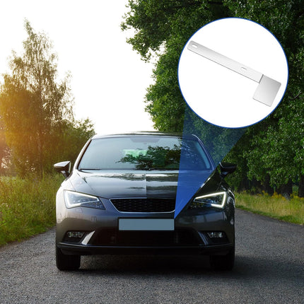 2 Pcs Hawaii State Safety Check Sticker Plate Stainless Steel License Plate Bracket with 15 Degree Angled Long 2 Holes Vertical License Sticker Bracket Mount.