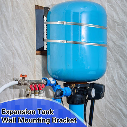2 Set Expansion Tank Mounting Bracket Thermal Expansion Tank Holder with 4 Water Heater Strap Earthquake Straps Nitrogen Propane Holder for 5 Gallon or 13 Inch Diameter Pole.