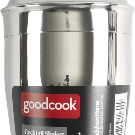 Gourmet 16oz Stainless Steel Cocktail Shaker with 1oz Jigger Cap, Bar Tool with Built-in Strainer, Freezer Safe Drink Mixer, Professional Shaker for Cocktails and Mixed Drinks.