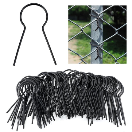 80 Pack 1 5/8" Od Ez Preformed Twist 8 Gauge Galvanized Steel Twist Fence Ties Black Vinyl Coated Chain Link Fence Ties for T-Posts/u-Posts.
