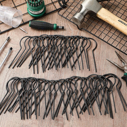 80 Pack 1 5/8" Od Ez Preformed Twist 8 Gauge Galvanized Steel Twist Fence Ties Black Vinyl Coated Chain Link Fence Ties for T-Posts/u-Posts.