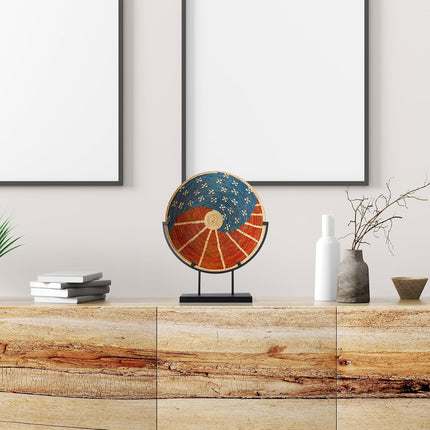 4 PCS 10 Inch Round Metal Display Stands for Stained Glass Fused Glass Art Easel Display Stands Decorative Plate Holder for Art Panels Picture Platter Photo.