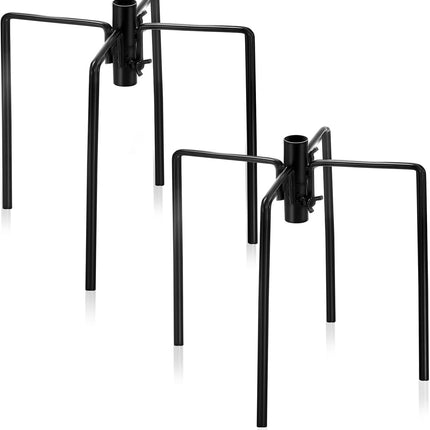 2 Pcs Pole Stabilizer Stand Base for Outdoor Bird Feeder Pole with 4 Prongs Base for 1/2 or 3/4 Inch Freestanding Supplies for Hanging Bird Feeder, Birdhouse, Lantern.