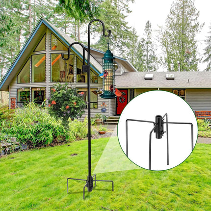 2 Pcs Pole Stabilizer Stand Base for Outdoor Bird Feeder Pole with 4 Prongs Base for 1/2 or 3/4 Inch Freestanding Supplies for Hanging Bird Feeder, Birdhouse, Lantern.