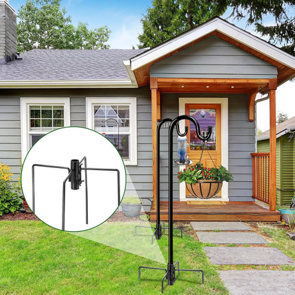 2 Pcs Pole Stabilizer Stand Base for Outdoor Bird Feeder Pole with 4 Prongs Base for 1/2 or 3/4 Inch Freestanding Supplies for Hanging Bird Feeder, Birdhouse, Lantern.