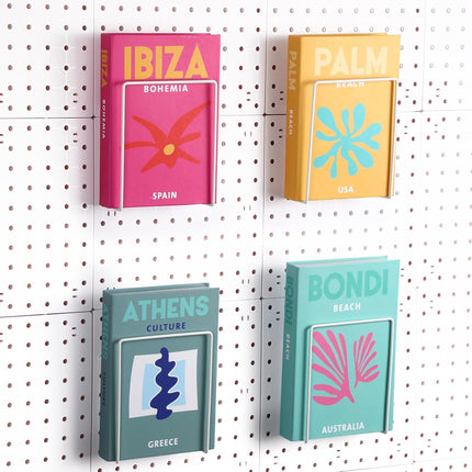 4 Pcs White Pegboard Magazines Holder Literature Display Mail File Holder Books Wall Organizer Pegboard Shelf Hooks Accessories for Display Exhibitions Trade Show Shelf Office Kitchens.