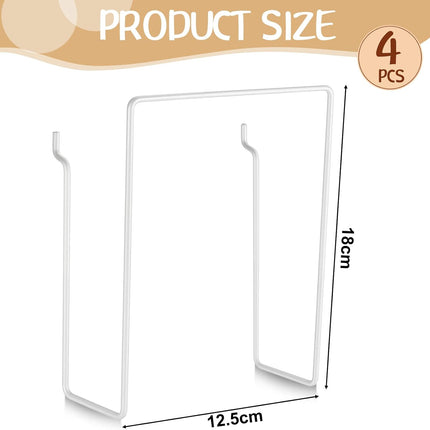 4 Pcs White Pegboard Magazines Holder Literature Display Mail File Holder Books Wall Organizer Pegboard Shelf Hooks Accessories for Display Exhibitions Trade Show Shelf Office Kitchens.