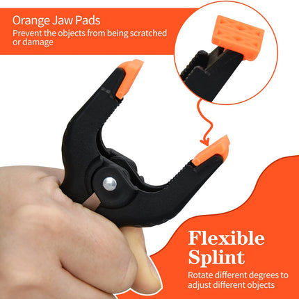12 Pack 6 Inch Plastic Spring Clamps, for Crafts, Woodworking, Backdrop Stand, Photography, Home Dec.