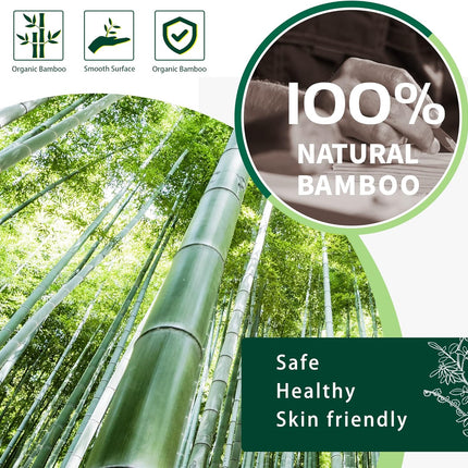 Bamboo Back Scratcher, 22'' Extra Long Curved Handle Reach Back Easily, Wide Brush Head Soft Bristles for Instant Itch Relief, Wet or Dry Use for Shower, Easy to Grip for Men/Women/Elderly.