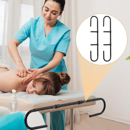 2 Pcs Massage Paper Roll Holder for Massage Tables Adjustable from 24" to 30" Width, with Rubber Band for Paper Roll Fixed.