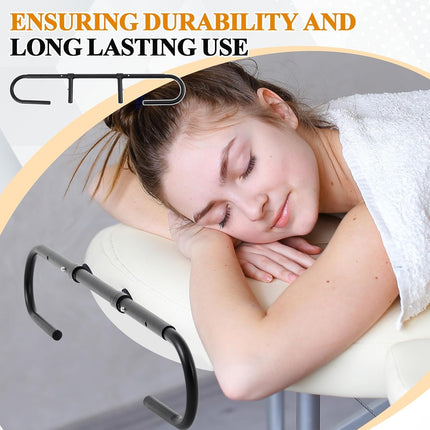 2 Pcs Massage Paper Roll Holder for Massage Tables Adjustable from 24" to 30" Width, with Rubber Band for Paper Roll Fixed.