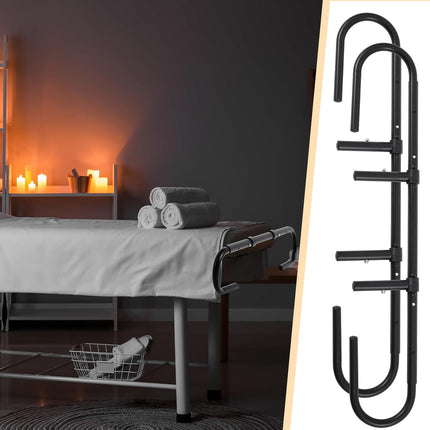 2 Pcs Massage Paper Roll Holder for Massage Tables Adjustable from 24" to 30" Width, with Rubber Band for Paper Roll Fixed.