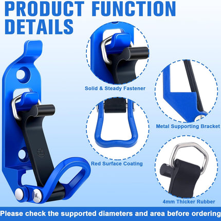 8 Pcs Shovel Holder, Heavy Duty Shovel Mounts for Roof Rack, Quick Release Axe Holder Mount Kit, Metal and Rubber Car Accessories Garage Storage Wall Mounting Brackets Truck.