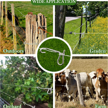 20 Pcs Fence Wire Tightener, 1/5 Inch Barb Wire Fence Tensioner Tools for Fast Tightening Farm Garden Patio Accessories.