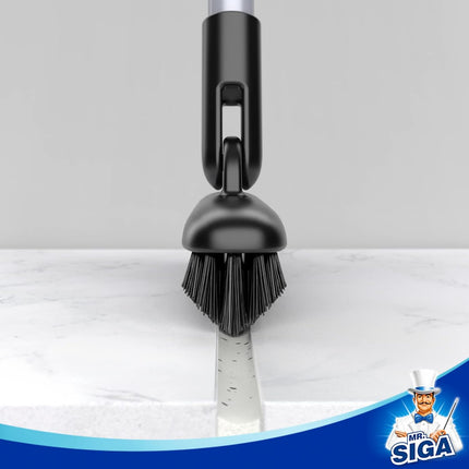 Heavy Duty Grout Scrub Brush with Long Handle, Shower Floor Scrubber for Cleaning, Tile Scrub Brush with Stiff Bristles.