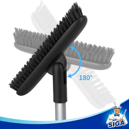 Heavy Duty Grout Scrub Brush with Long Handle, Shower Floor Scrubber for Cleaning, Tile Scrub Brush with Stiff Bristles.