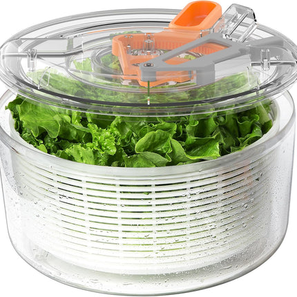 Large Salad Spinner, Fruit Washing Bowl with Strainer, Salad Dryer for Washing, Spinning, and Draining Greens, Fruits, and Vegetables.