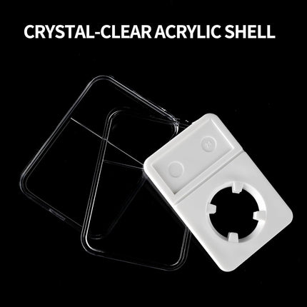 10 Packs 40mm Coin Slab Display Holder, Storage Case for American Silver Eagle 1 oz Coin, Clear Acrylic Cases for Coin Organize and Collection, Four-Point Fixation Coin Slab Capsules Protector.