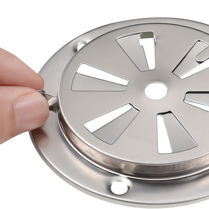 Stainless Steel BBQ Smoker Air Vent - Adjustable Grill Damper for Controlling Airflow - Replacement Parts for Grill and Smoker Vents - 8 Packs.
