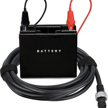 Electric Fishing Reel Power Cord - 10Ft Battery Connection Cable Fits for Daiwa Tanacom 1000 750 500, Seaborg 500MJ, Shimano, BeastMaster, Leobritz, ForceMaster.