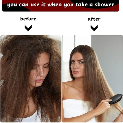 Hair Brushes, 2 Pieces Boar Bristle Hair Brushes with Nylon Quill, Natural Bristles Hair Extensions for Women, Men and Kids, Promotes Smooth and Healthy Hair Growth.