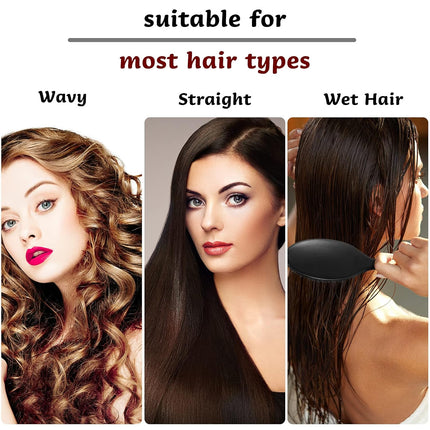 Hair Brushes, 2 Pieces Boar Bristle Hair Brushes with Nylon Quill, Natural Bristles Hair Extensions for Women, Men and Kids, Promotes Smooth and Healthy Hair Growth.