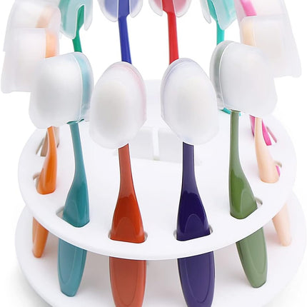 12 pcs Ink Blending Brushes Blenders(Head Diameter 0.85 inches) for Card Making,Craft Broad Application Assortment Paper Crafter with Cover and Rotating Brush Holder.