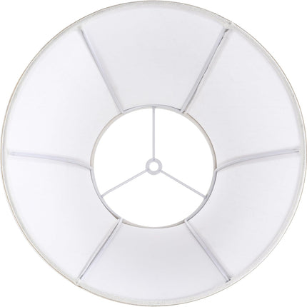 Creme White Bell Lamp Shades Set of 2 Medium Shade 6.7``Top x 13``Bottom x 10``High(Spider) Traditional Lampshade for Table & Bedside Lamp - Replacement Lampshades By.