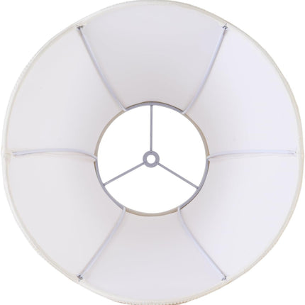 2 Pcs Scalloped Lamp Shades Cream Scallop Lamp Shade 6.7``Top x 13``Bottom x 10``High(Spider) Morden Bell Lampshade for Table & Bedside Lamp - Faux Silk Fabric.
