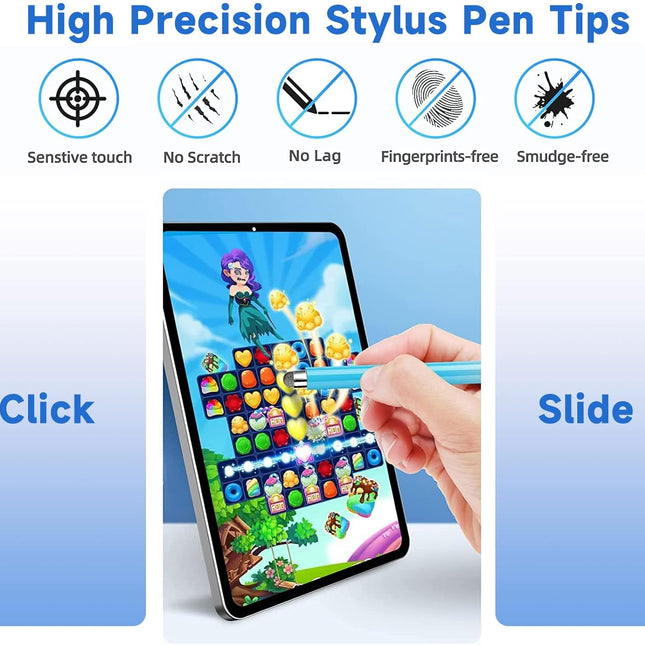 10pcs mesh Tips 12pcs disc Tips for Capacitive Touch Screen Stylus.