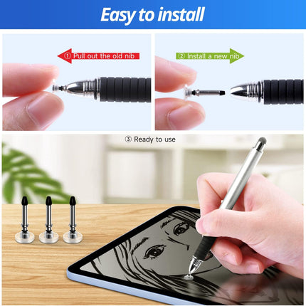 10pcs mesh Tips 12pcs disc Tips for Capacitive Touch Screen Stylus.