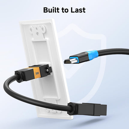 2-Pack 1-Port HDMI Wall Plate in White (4K UHD, ARC, and Ethernet Pass-Thru Support).